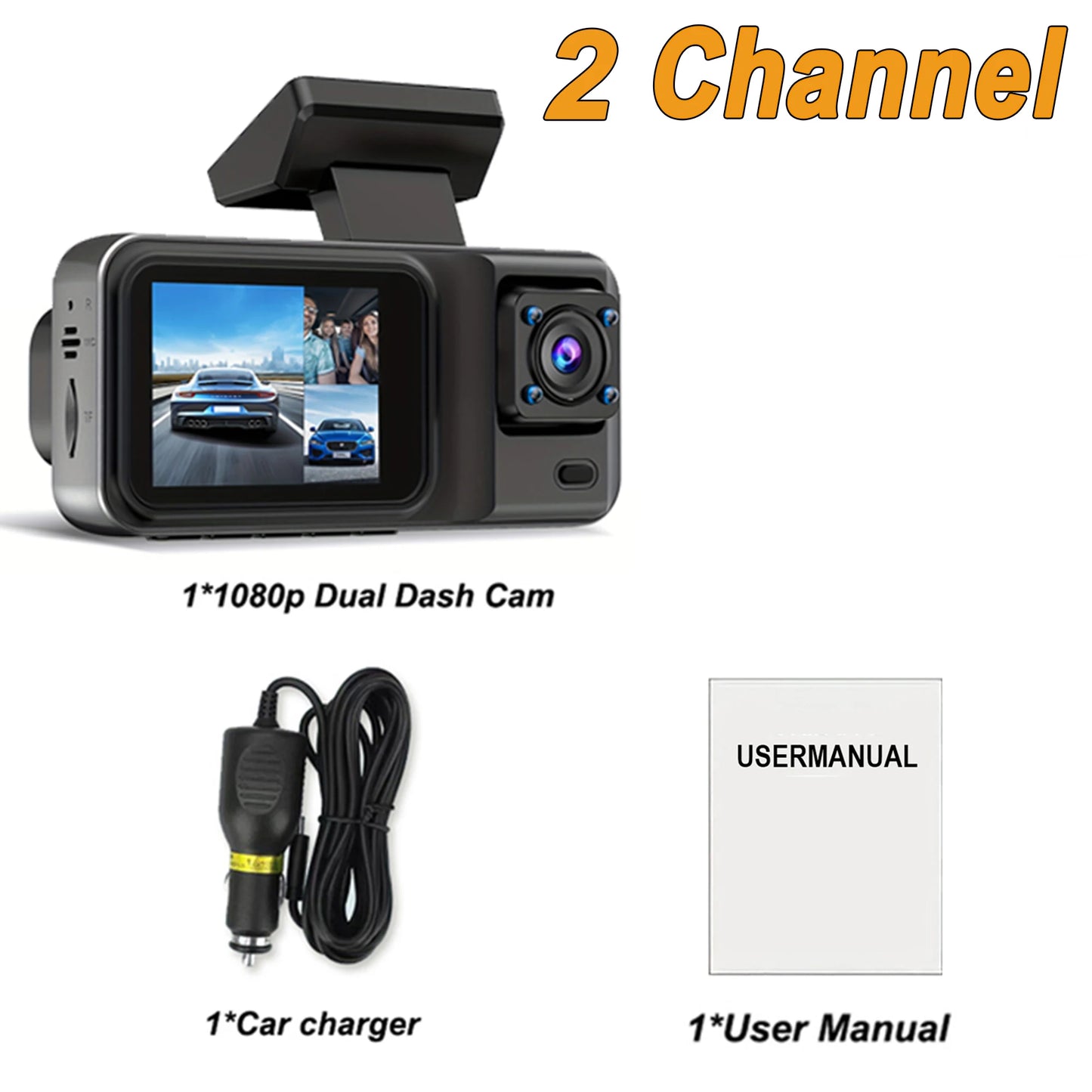 3 Channel Dash Cam for Cars Camera Black Box 3Ch/2Ch 1080P Video Recorder Rear View Camera for Vehicle Car DVR car accessories