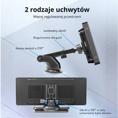 Radio Samochodowe 10,26″ CarPlay/Android Auto WiFi + 12 LED Kamera – Jeden Zestaw