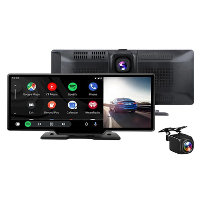 Kamera samochodowa 4K Dual Lens + CarPlay/Android Auto – WiFi 5.0, 10,26