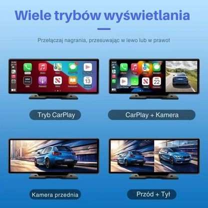 Kamera samochodowa 4K Dual Lens + CarPlay/Android Auto – WiFi 5.0, 10,26