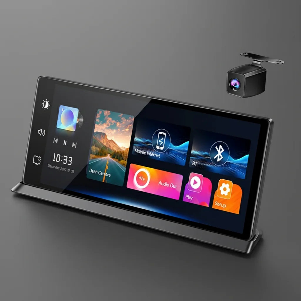 K2 Pro 11.3" Car DVR 4K Camera Wireless Carplay Android auto Ai Screen Dash Cam Dual Len Video Recorder GPS Navigation Dashboard