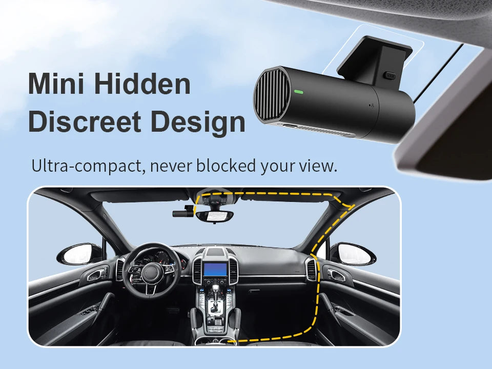 1440P KAWA Car DVR D6 Dash Cam 2K Video Recorder WiFi/App/Voice Control Dash Camera WDR G sensor Night Vision Hidden Dashcam