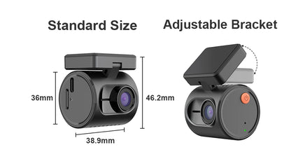 2K Mini Dash Camera For Car DVR Dash Cam KAWA MINI 3 Video Recorder Voice Control(Optional) Night Vision WiFi APP Monitor WDR