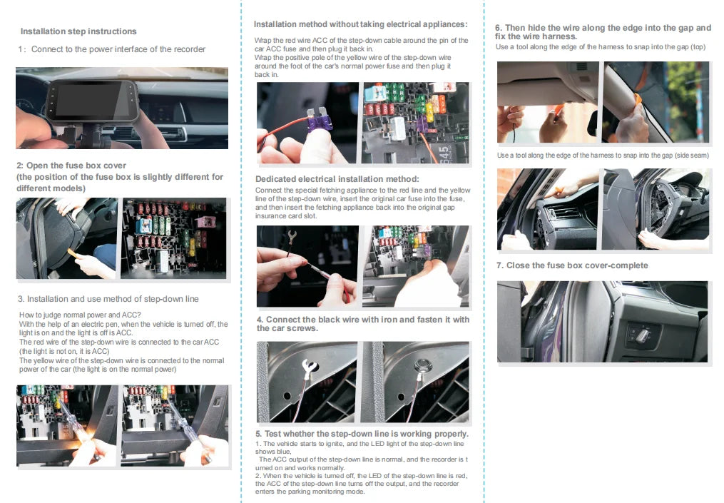 4Ch WiFi Dashcam car camera Black Box Driving DVR FHD 1080P Front Left Right Rear Night Vision Loop Recording Hardwire kit