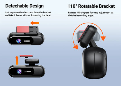 UHD 4K WiFi Dash Cam Dual Lens Driving Recorder Car DVR Optional 1080P Rear Lens Camera 24H Parking Monitoring Black Box