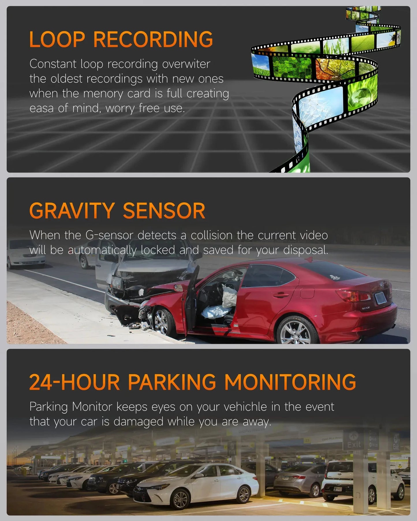 1080P WIFI Dual camera Dash Cam for cars,Front And Inside,car camera with IR Night Vision,Loop Recording,wide angle Car DVR Came