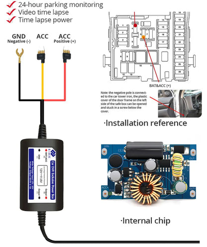 Dash Cam 4K UHD Recording Car Camera DVR Night Vision Video Recorder Built-In Wi-Fi Support GPS 24H Parking