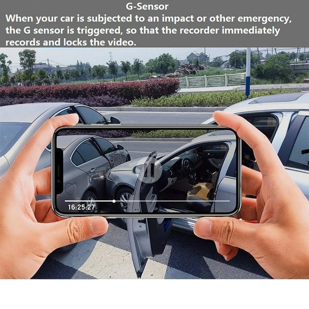 3 Channel Car DVR HD 1080P 3-Lens Inside Vehicle Dash CamThree Way Camera DVRs Recorder Video Registrator Dashcam Camcorder