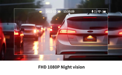 4Ch WiFi Dashcam car camera Black Box Driving DVR FHD 1080P Front Left Right Rear Night Vision Loop Recording Hardwire kit