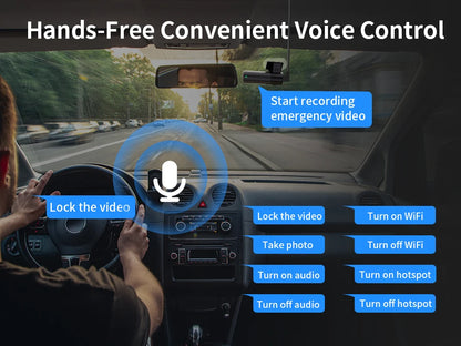 2K Dash Camera For Car DVR Dash Cam In The Car KAWA D5 Video Recorder Emergency Voice Control Night Vision WiFi APP Monitor WDR