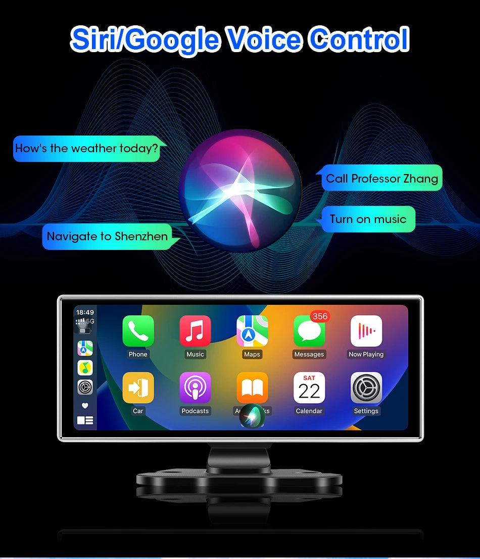 Radio samochodowe 11.26″ – kamera 4K + ekran dotykowy, GPS, CarPlay i Android Auto