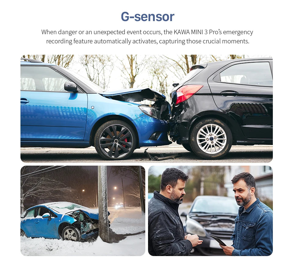 2K KAWA MINI 3 Pro Cameras for Car DVR Tiny Dash Cam 24 Parking Auto Video Recorder WiFi APP Voice Control Car dashcam