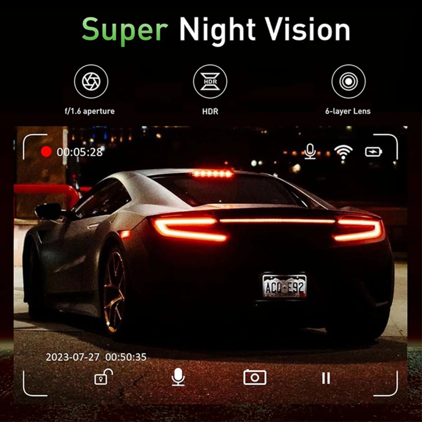 4K WiFi Dual Dash Cam Real 4K Optional rear/ cabin cam Installation 3"IPS NightVision 24H Parking Mode Dashboard Camera Recorder