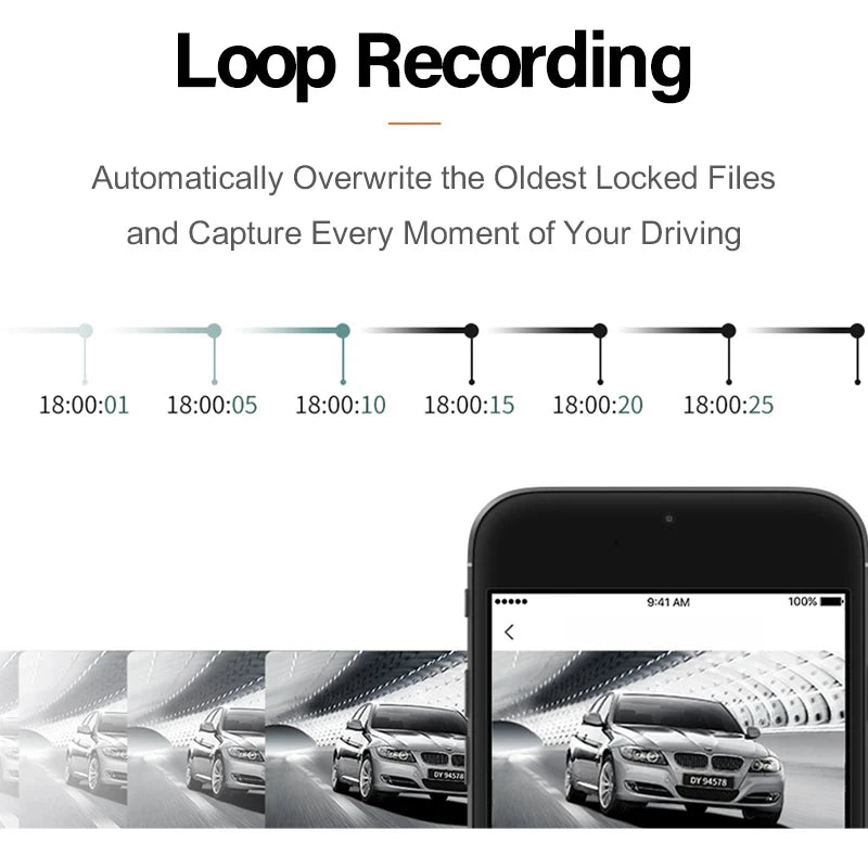 4K Car Dash Cam DVR Recorder Auto Recorder APP Control Black Box WIth WIFI Voice 24h Parking Monitoring function car accessories