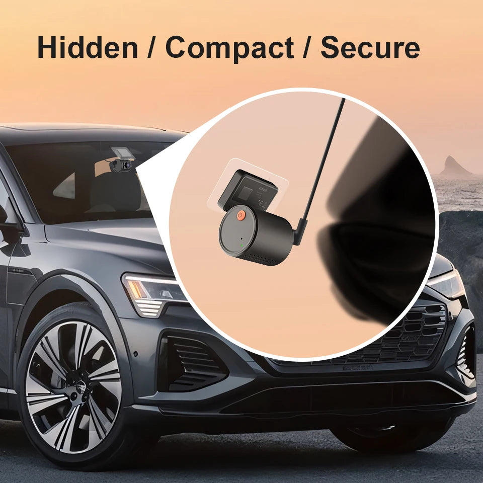 2K Mini Dash Camera For Car DVR Dash Cam KAWA MINI 3 Video Recorder Voice Control(Optional) Night Vision WiFi APP Monitor WDR