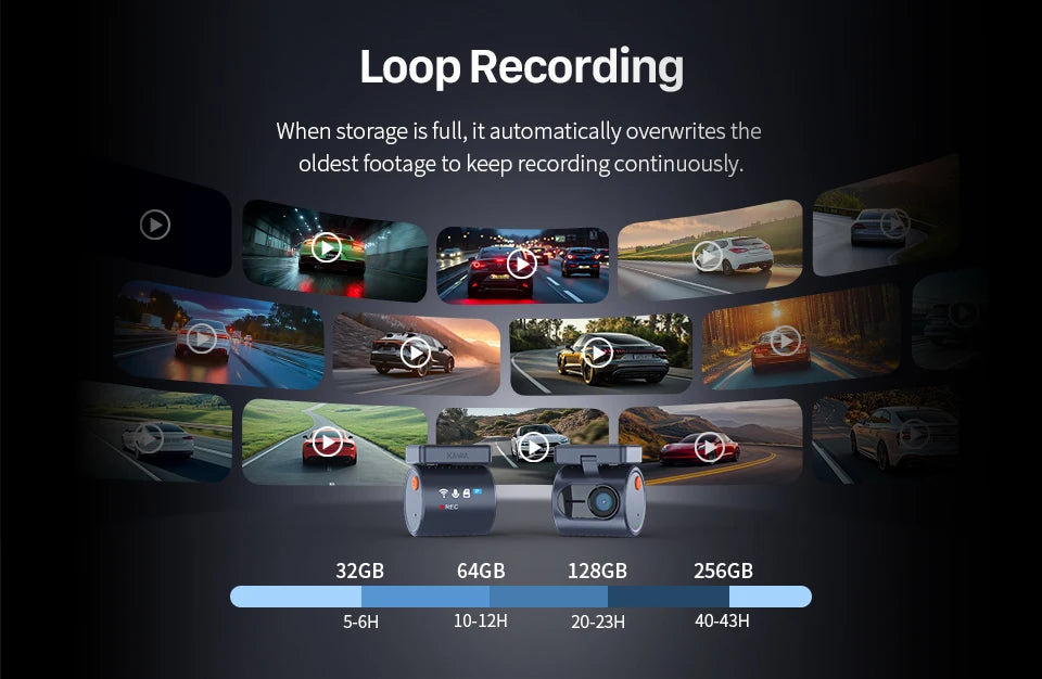 2K KAWA MINI 3 Pro Cameras for Car DVR Tiny Dash Cam 24 Parking Auto Video Recorder WiFi APP Voice Control Car dashcam