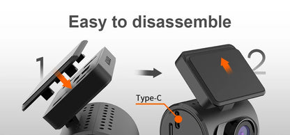 2K Mini Dash Camera For Car DVR Dash Cam KAWA MINI 3 Video Recorder Voice Control(Optional) Night Vision WiFi APP Monitor WDR