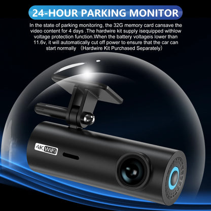 4K Car Dash Cam DVR Recorder Auto Recorder APP Control Black Box WIth WIFI Voice 24h Parking Monitoring function car accessories