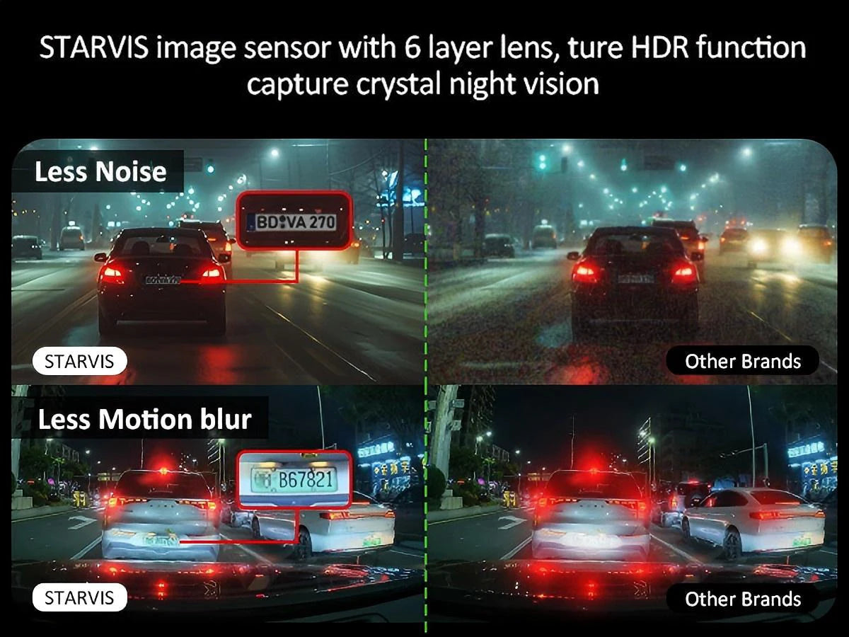 UHD 4K WiFi Dash Cam Dual Lens Driving Recorder Car DVR Optional 1080P Rear Lens Camera 24H Parking Monitoring Black Box